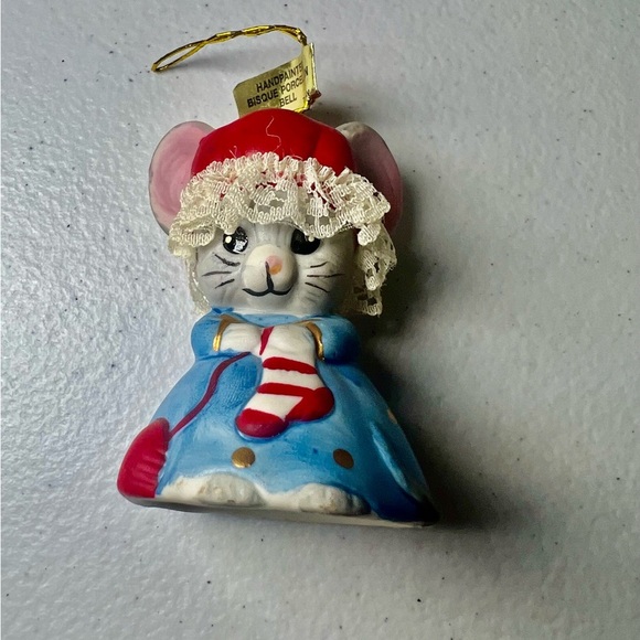 Lot of 3 Jasco Lil' Chimers Christmas Ornament Bells Polar Bear 2 Mice VTG - Picture 8 of 11